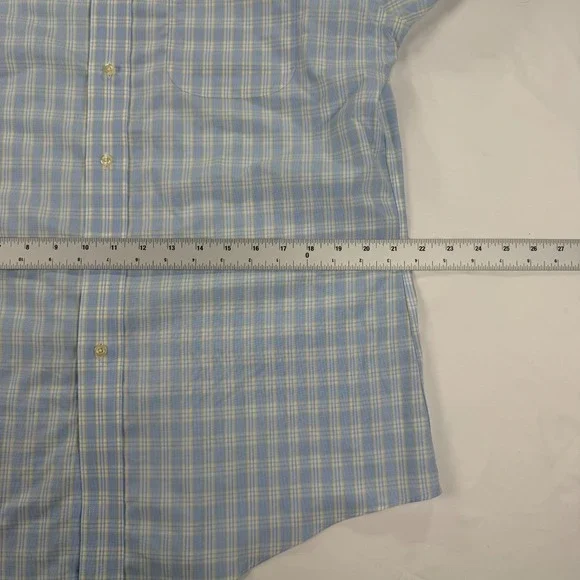 Brooks Brothers Dress Shirt Mens 16-34 Classic Fit Blue Yellow Supima Cotton - Picture 8 of 13